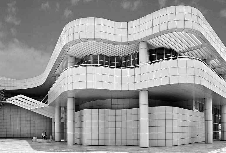 Los Angeles Undulating Getty Museum 1a (BW)   P O'Malley 2011 7633